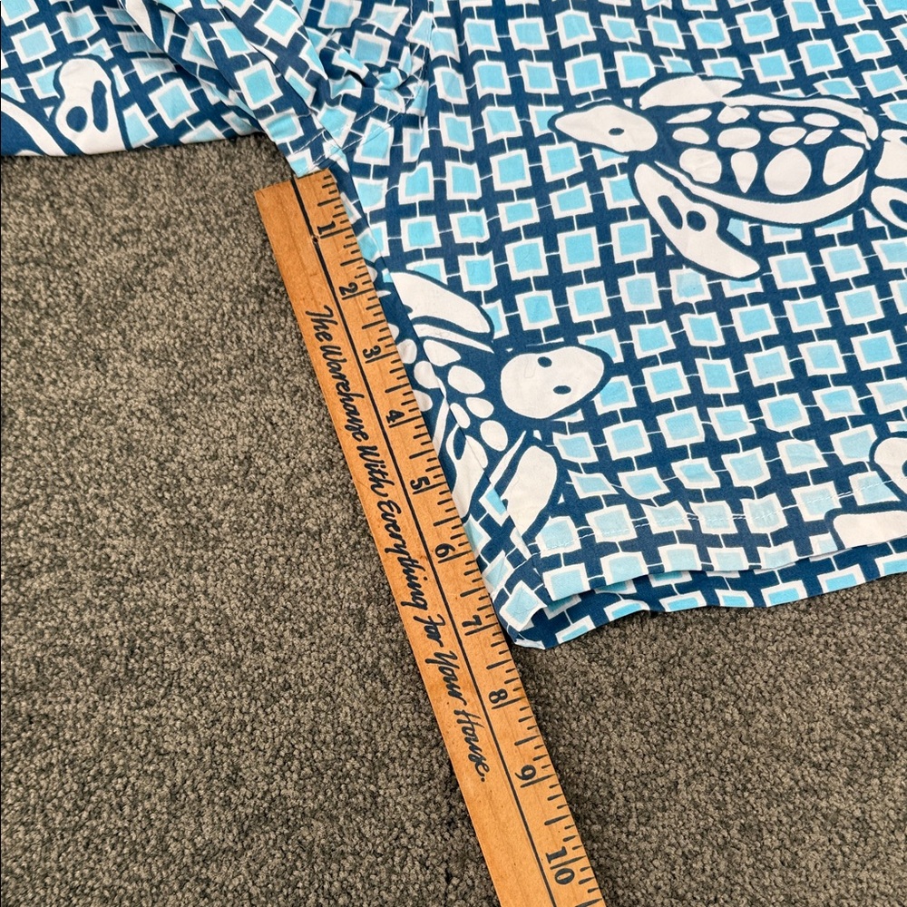 Peter Millar Swim Trunks Mens Medium Shorts Bottoms Blue Turtle Drawstring - Picture 8 of 10